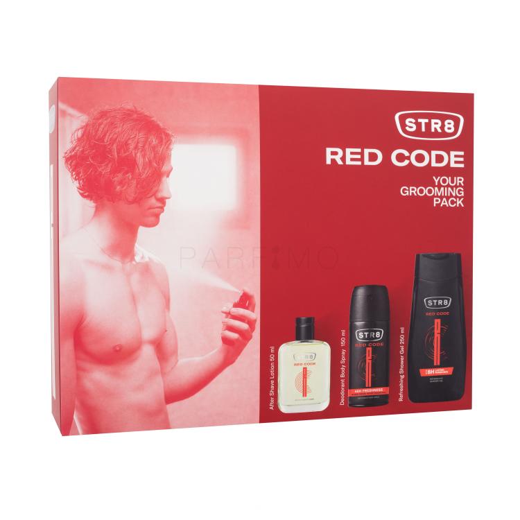 STR8 Red Code Poklon set poslije brijanja 50 ml + dezodorans 150 ml + gel za tuširanje 250 ml