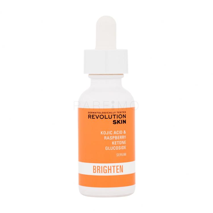 Revolution Skincare Brighten Kojic Acid &amp; Raspberry Ketone Glucoside Serum Serum za lice za žene 30 ml