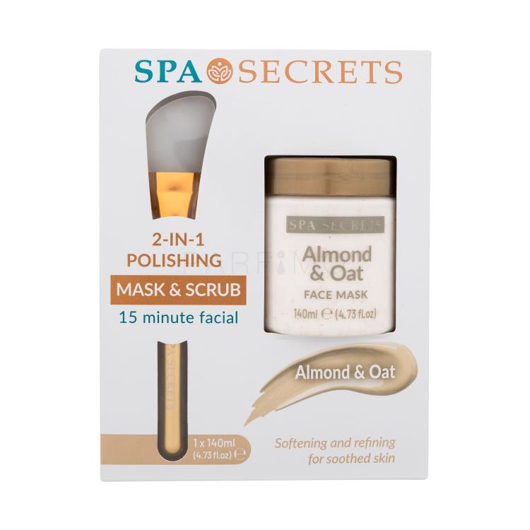 Xpel Spa Secrets Almond &amp; Oat 2-in-1 Polishing Face Mask Poklon set maska za lice Spa Secrets Almond &amp; Oat 140 ml + aplikator