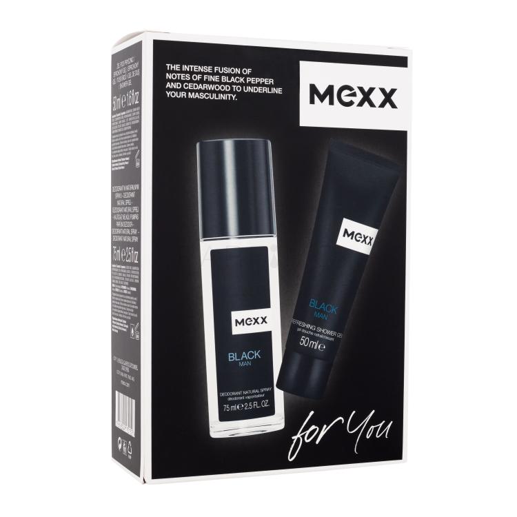 Mexx Black Poklon set dezodorans 75 ml + gel za tuširanje 50 ml