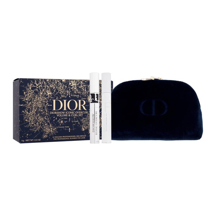 Christian Dior Diorshow Iconic Overcurl Poklon set maskara Diorshow Iconic Overcurl 6 g +baza za maskaru Diorshow Maximizer 3D 10 ml + kozmetička torbica