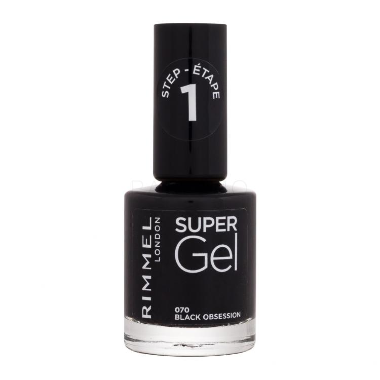 Rimmel London Super Gel STEP1 Lak za nokte za žene 12 ml Nijansa 070  Black Obsession