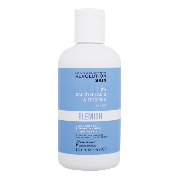 Revolution Skincare Blemish 2% Salicylic Acid &amp; Zinc BHA Cleanser Gel za čišćenje lica za žene 150 ml
