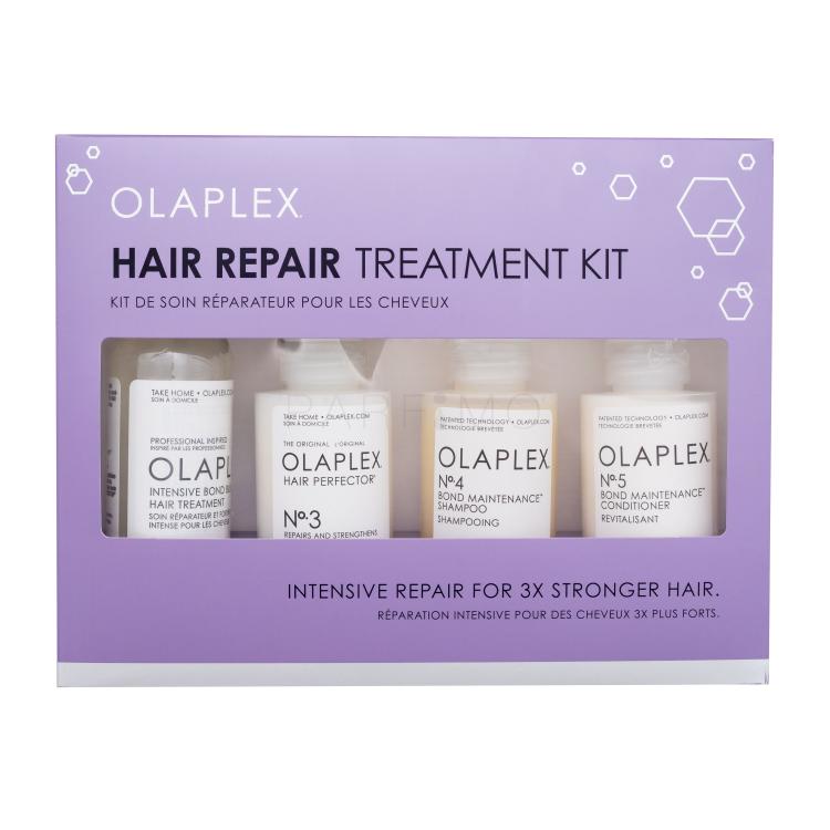 Olaplex Hair Repair Treatment Kit Poklon set serum za kosu Intensive Bond Building Hair Treatment No.0 155 ml + njega kose Hair Perfector No.3 100 ml + šampon Bond Maintenance Shampoo No. 4 100 ml + regenerator Bond Maintenance Conditioner br. 5 100 ml