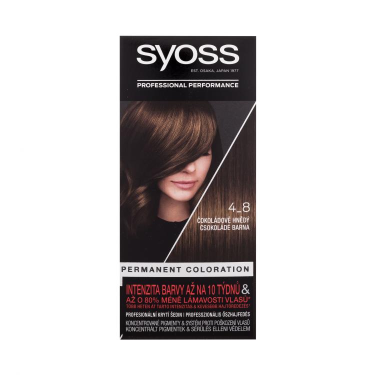 Syoss Permanent Coloration Boja za kosu za žene 50 ml Nijansa 4-8 Chocolate Brown