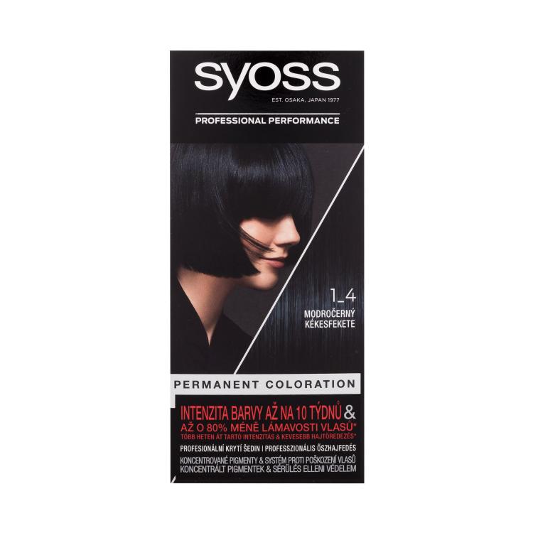 Syoss Permanent Coloration Boja za kosu za žene 50 ml Nijansa 1-4 Blue Black