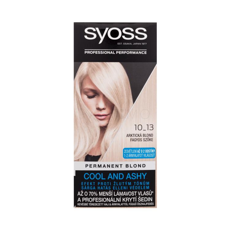 Syoss Permanent Coloration Permanent Blond Boja za kosu za žene 50 ml Nijansa 10-13 Arctic Blond