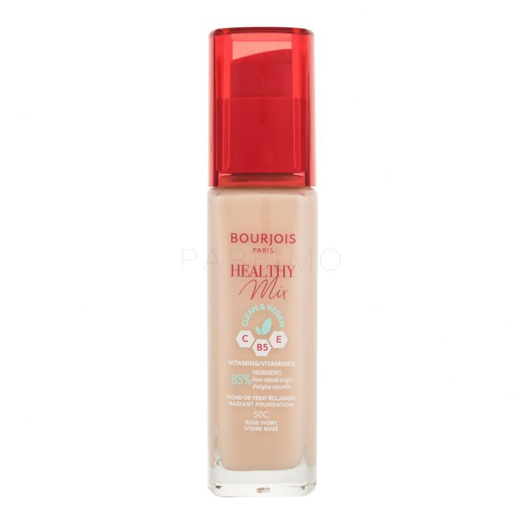 BOURJOIS Paris Healthy Mix Clean &amp; Vegan Radiant Foundation Puder za žene 30 ml Nijansa 50C Rose Ivory