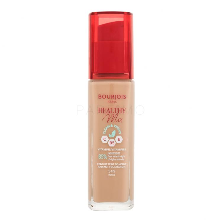 BOURJOIS Paris Healthy Mix Clean &amp; Vegan Radiant Foundation Puder za žene 30 ml Nijansa 54N Beige
