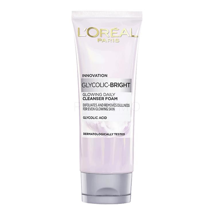 L&#039;Oréal Paris Glycolic-Bright Glowing Daily Cleanser Foam Pjena za čišćenje lica za žene 100 ml