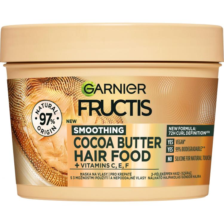 Garnier Fructis Hair Food Cocoa Butter Extra Smoothing Mask Maska za kosu za žene 400 ml