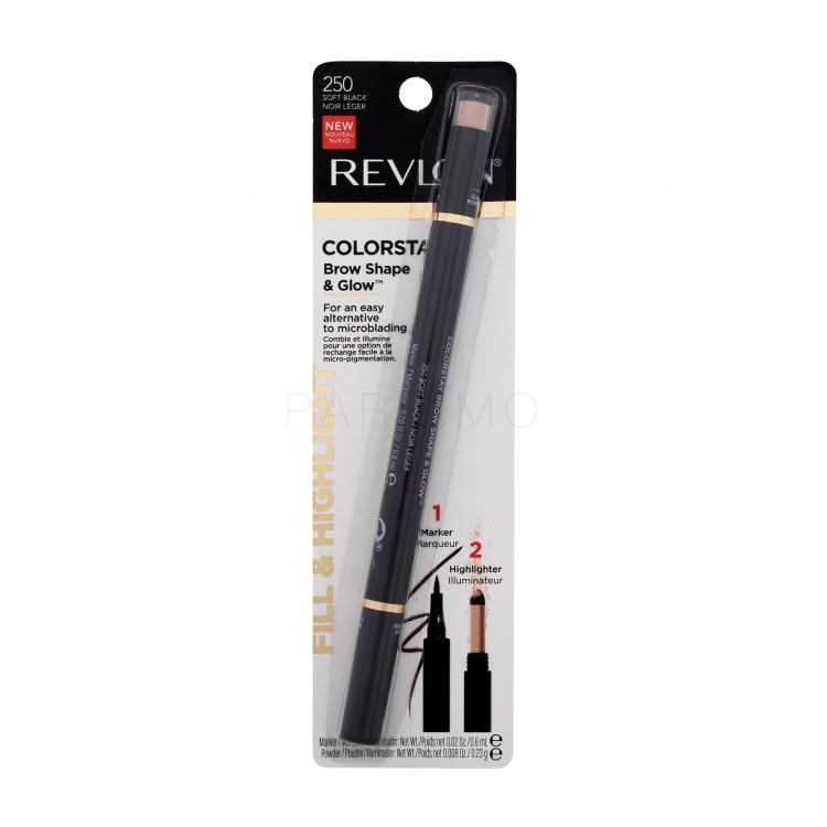 Revlon Colorstay Brow Shape &amp; Glow Olovka za obrve za žene 0,83 g Nijansa 250 Soft Black