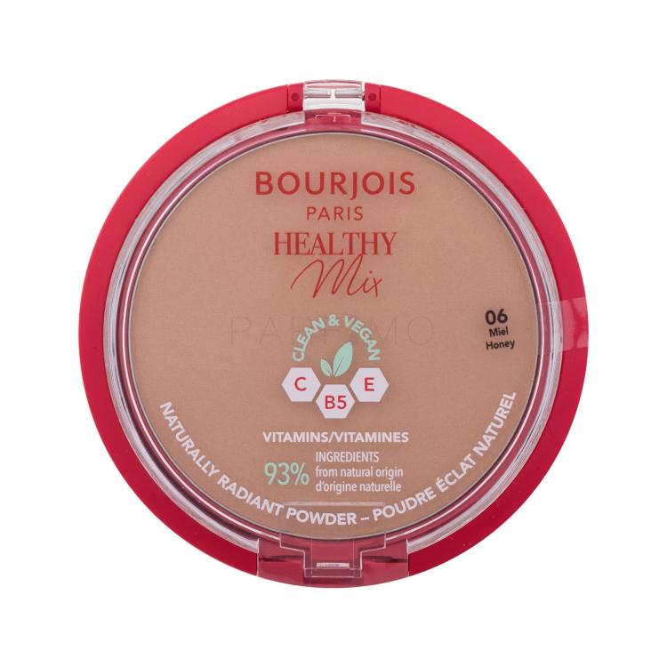 BOURJOIS Paris Healthy Mix Clean &amp; Vegan Naturally Radiant Powder Puder u prahu za žene 10 g Nijansa 06 Honey
