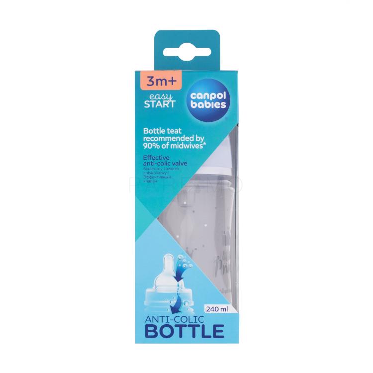 Canpol babies Royal Baby Easy Start Anti-Colic Bottle Little Prince 3m+ Bočica za bebe za djecu 240 ml