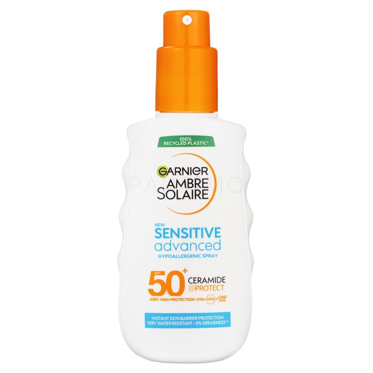 Garnier Ambre Solaire Sensitive Advanced Hypoallergenic Spray SPF50+ Proizvod za zaštitu od sunca za tijelo 150 ml