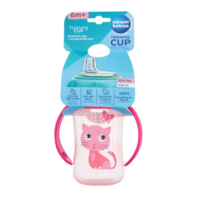 Canpol babies Cute Animals Training Cup Cat Čašica za djecu 320 ml