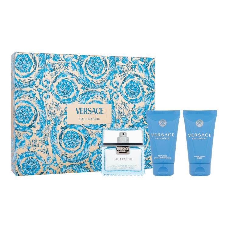 Versace Man Eau Fraiche SET2 Poklon set toaletna voda 50 ml + gel za tuširanje 50 ml + balzam poslije brijanja 50 ml