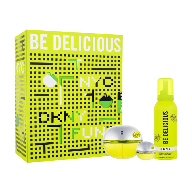 DKNY DKNY Be Delicious Poklon set parfemska voda 100 ml + parfemska voda 7 ml + pjena za tuširanje 150 ml