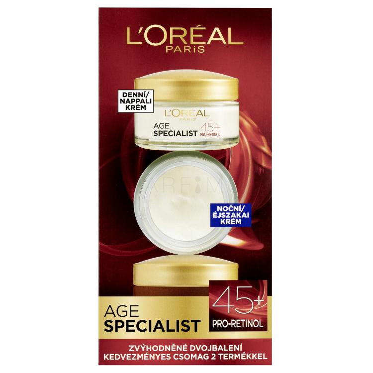 L&#039;Oréal Paris Age Specialist 45+ Poklon set dnevna krema za lice Age Specialist 45 SPF20 50 ml + noćna krema za lice Age Specialist 45 50 ml