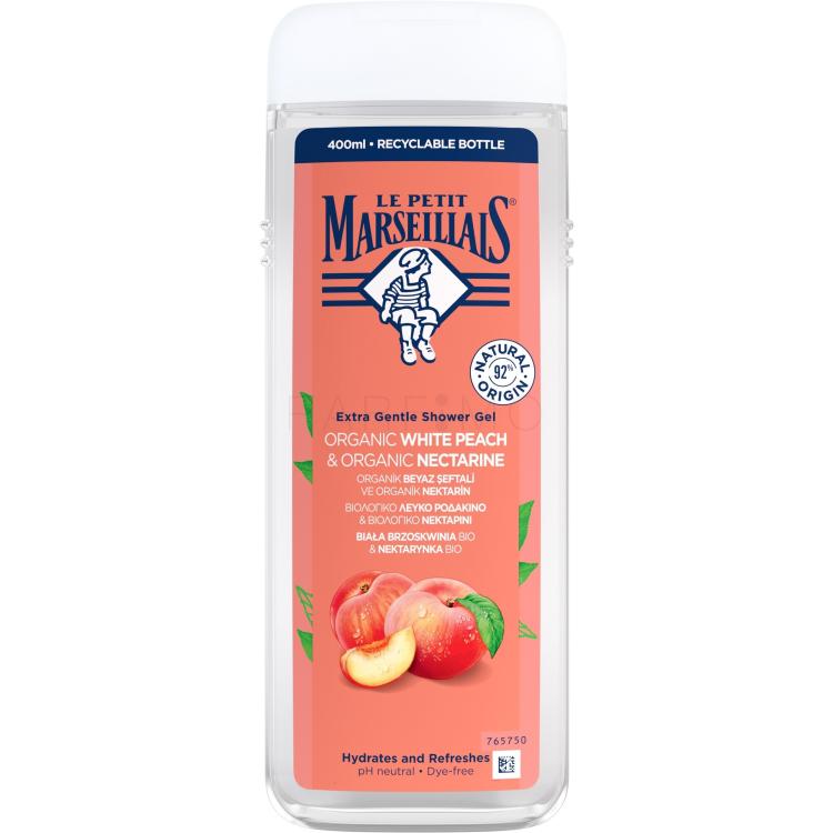 Le Petit Marseillais Extra Gentle Shower Gel Organic White Peach &amp; Organic Nectarine Gel za tuširanje 400 ml