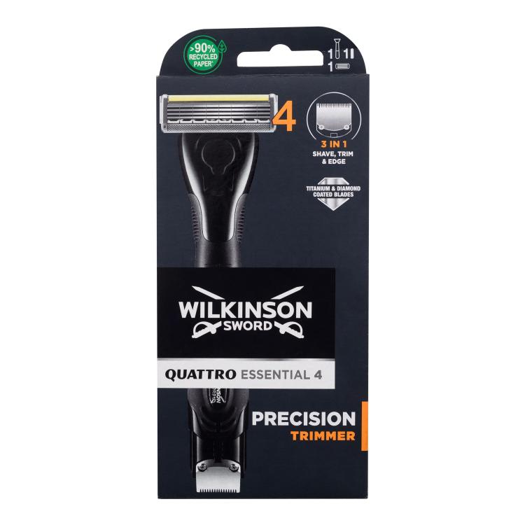 Wilkinson Sword Quattro Essential 4 Precision Trimmer Aparat za brijanje za muškarce 1 kom