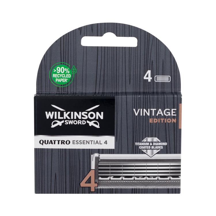 Wilkinson Sword Quattro Essential 4 Vintage Edition Zamjenske britvice za muškarce set
