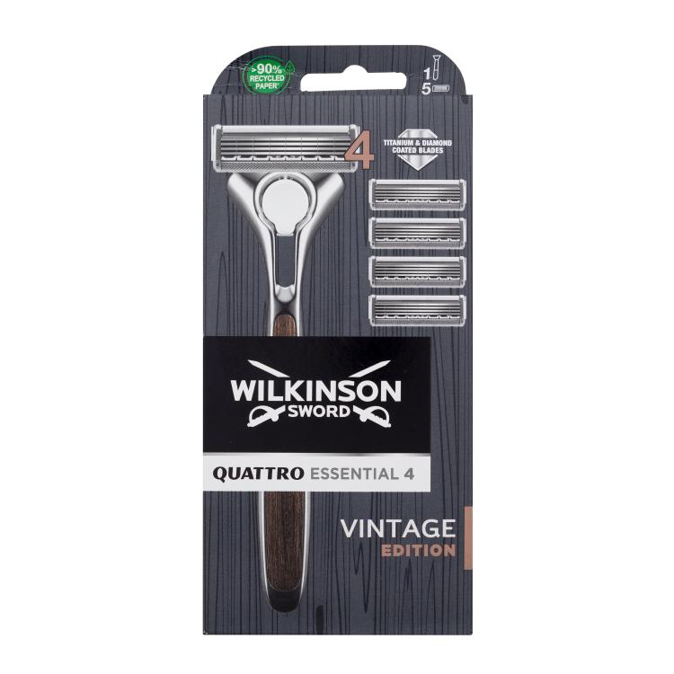 Wilkinson Sword Quattro Essential 4 Vintage Edition Aparat za brijanje za muškarce set