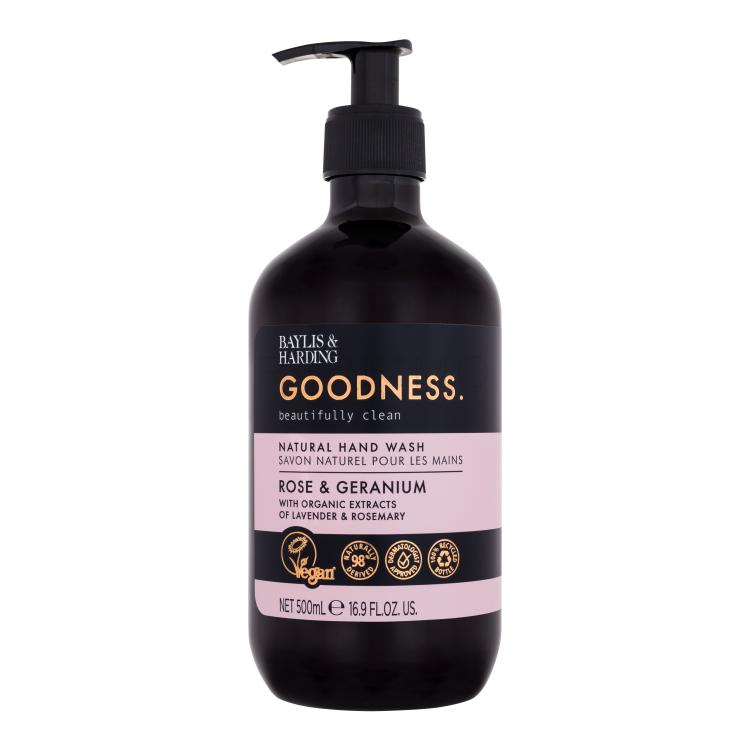 Baylis &amp; Harding Goodness Rose &amp; Geranium Natural Hand Wash Tekući sapun za žene 500 ml
