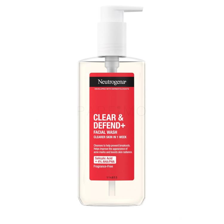 Neutrogena Clear &amp; Defend+ Facial Wash Gel za čišćenje lica 200 ml