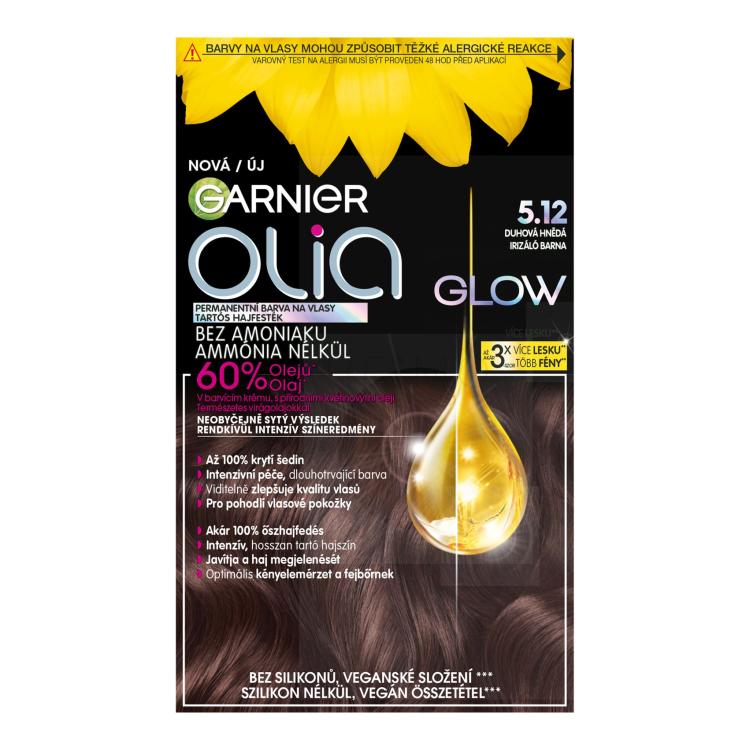 Garnier Olia Glow Boja za kosu za žene 60 g Nijansa 5.12 Rainbow Brown