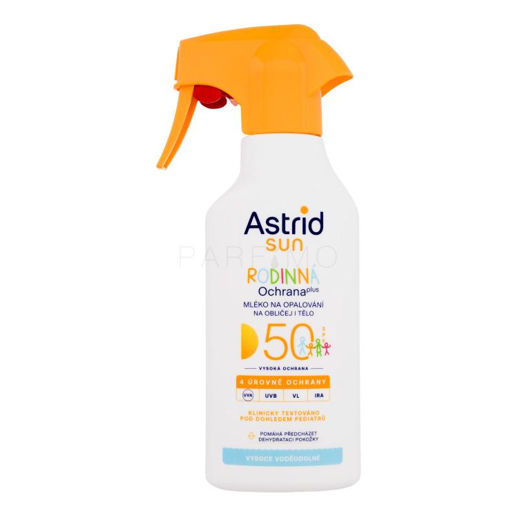 Astrid Sun Family Milk Spray SPF50 Proizvod za zaštitu od sunca za tijelo 270 ml