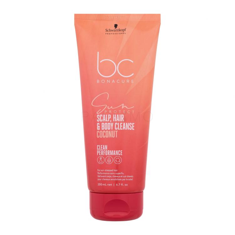 Schwarzkopf Professional BC Bonacure Sun Protect Scalp, Hair &amp; Body Cleanse Coconut Šampon za žene 200 ml