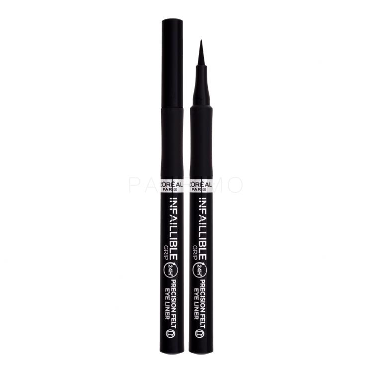 L'Oréal Paris Infaillible Grip 24H Precision Felt Eyeliner Tuš za oči za žene 1 ml Nijansa 01 Black