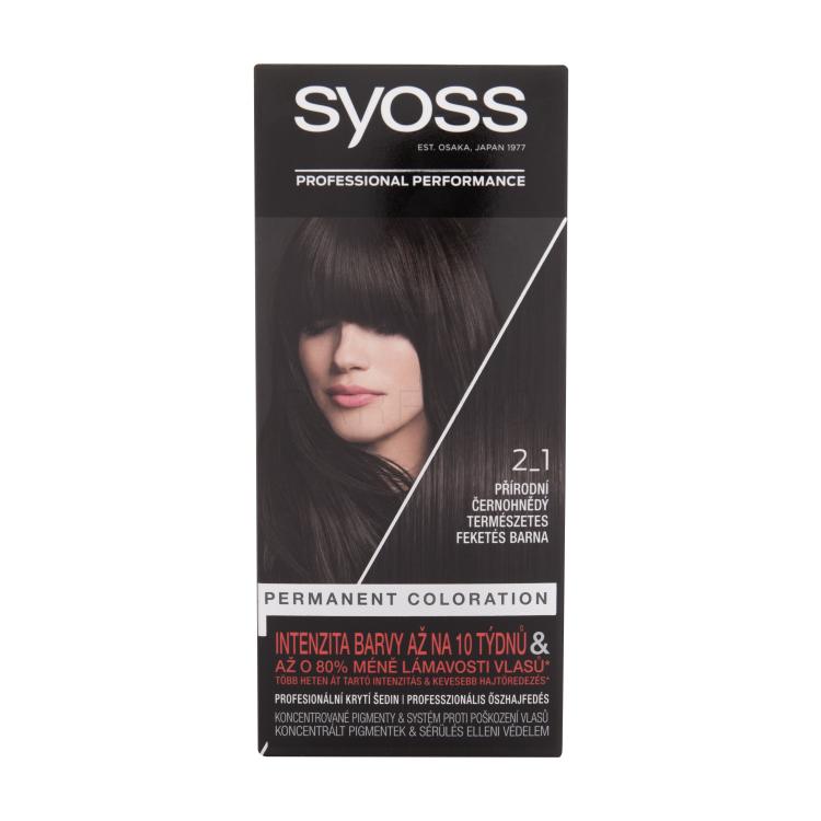 Syoss Permanent Coloration Boja za kosu za žene 50 ml Nijansa 2-1 Black-Brown