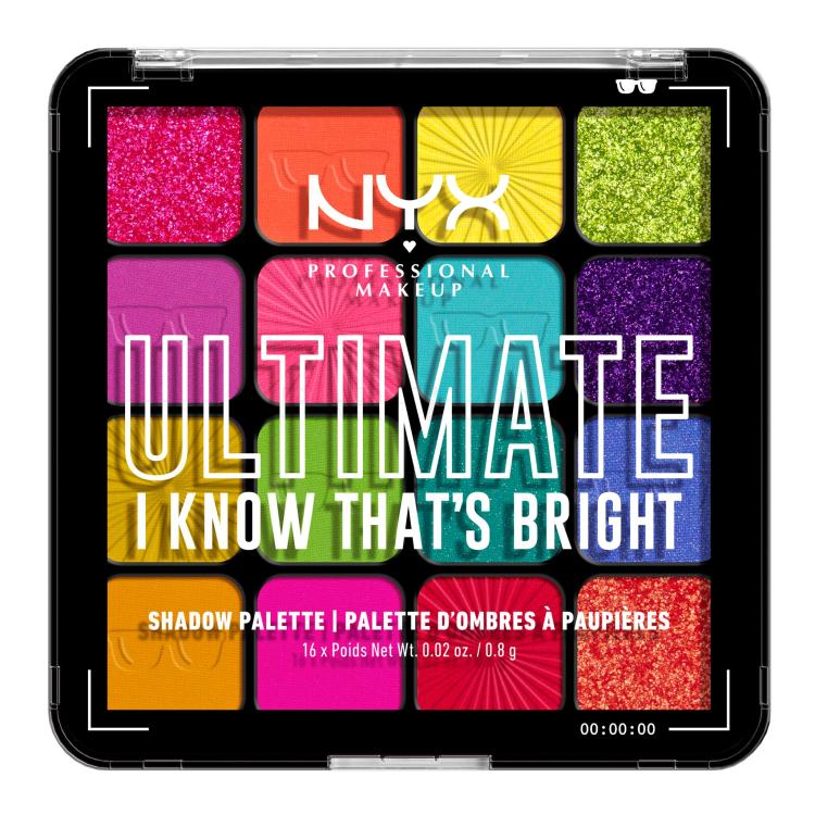NYX Professional Makeup Ultimate I Know That´s Bright Sjenilo za oči za žene 12,8 g