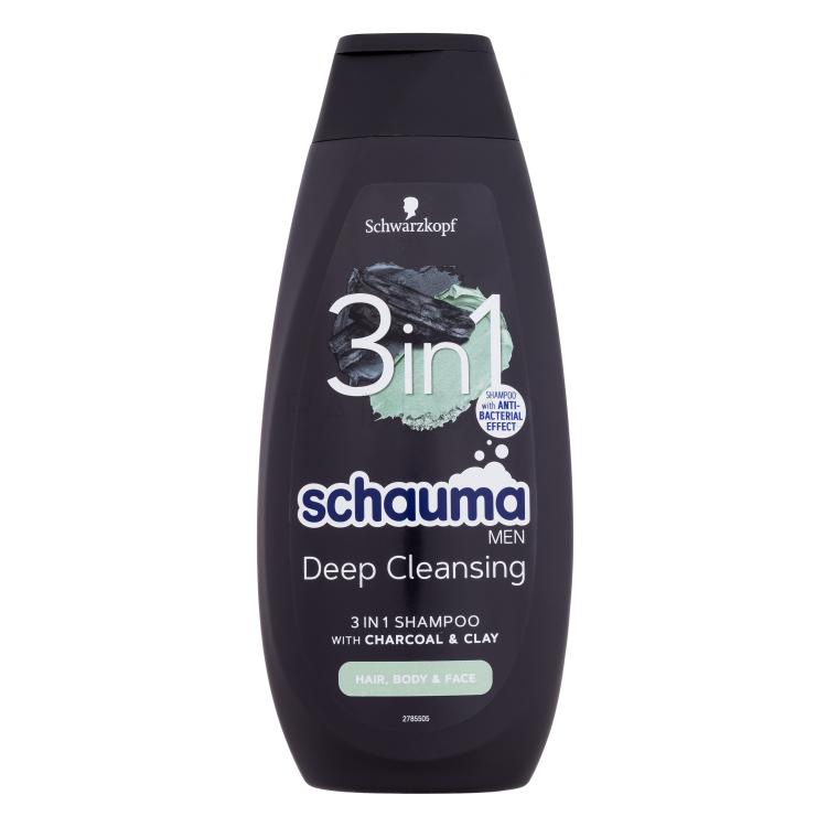 Schwarzkopf Schauma Men Deep Cleansing 3in1 Šampon za muškarce 400 ml
