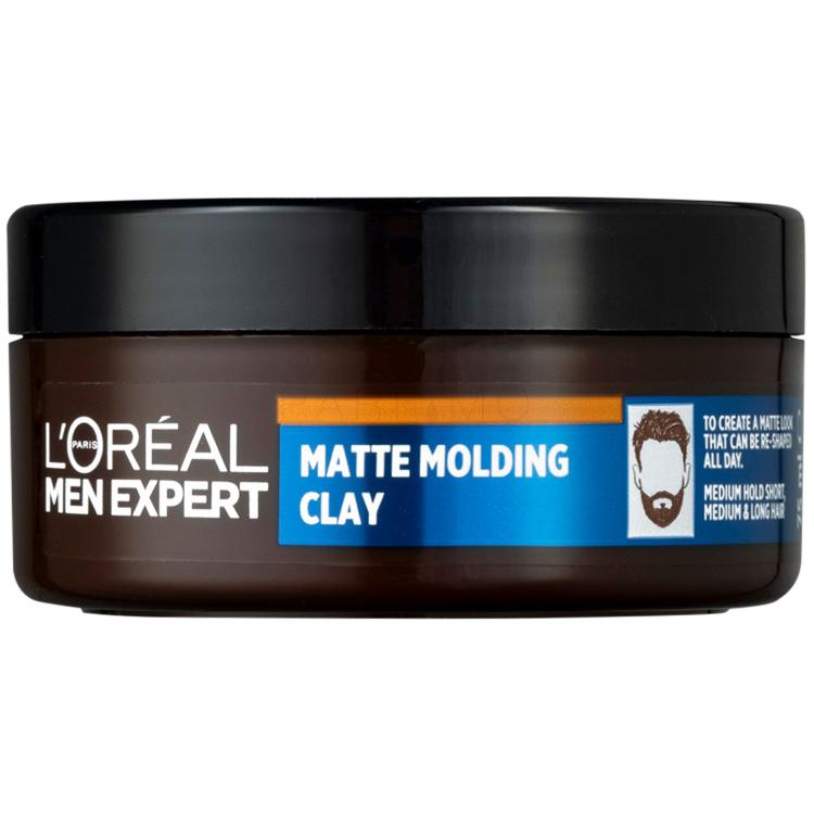 L&#039;Oréal Paris Men Expert Barber Club Messy Hair Molding Clay Krema za kosu za muškarce 75 ml