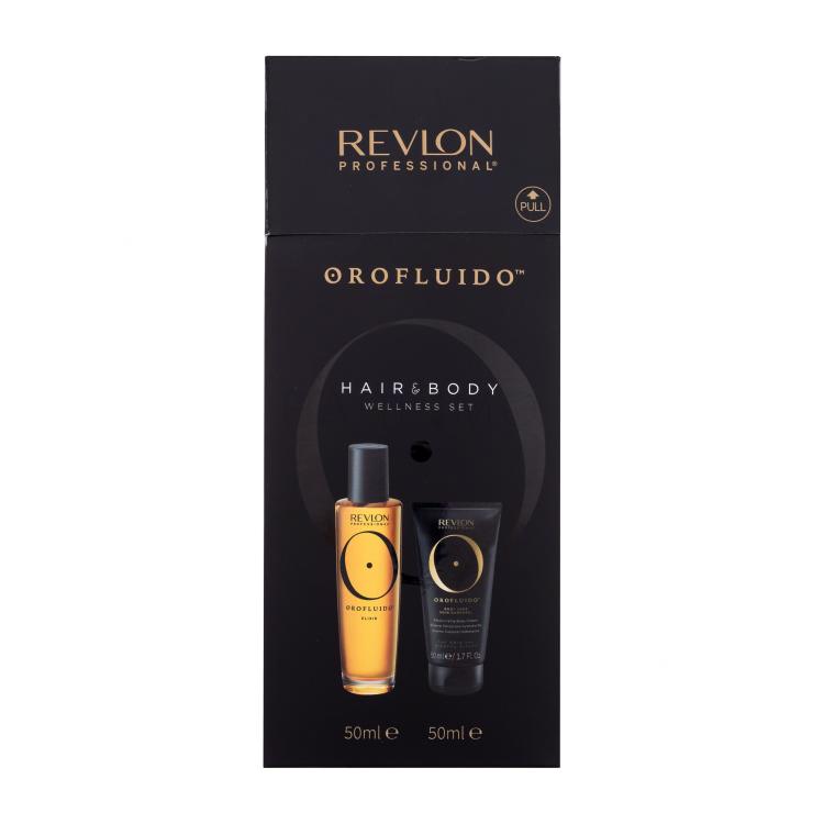 Revlon Professional Orofluido Elixir Poklon set ulje za kosu Orofluido Elixir 50 ml + krema za tijelo Orofluido Body Cream 50 m
