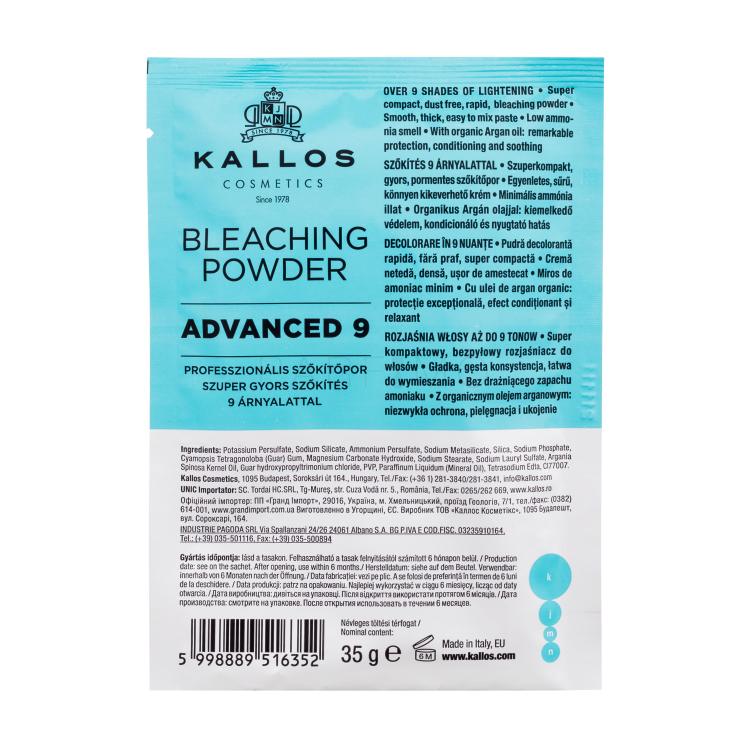 Kallos Cosmetics KJMN Advanced 9 Bleaching Powder Boja za kosu za žene 35 g