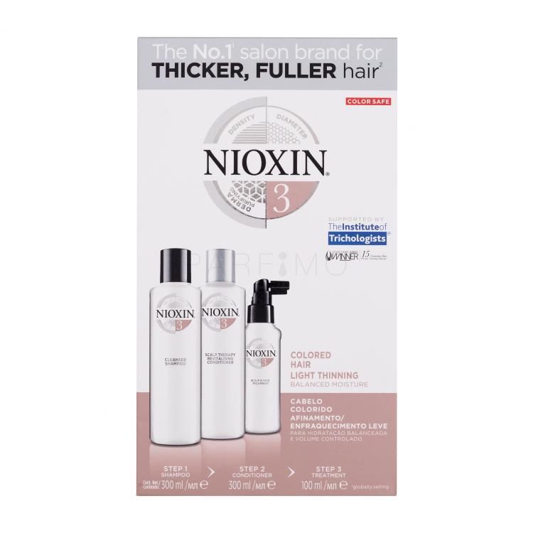 Nioxin System 3 Poklon set System 3 šampon za čišćenje 300 ml + System 3 revitalizirajući regenerator 300 ml + System 3 tretman za vlasište i kosu 100 ml