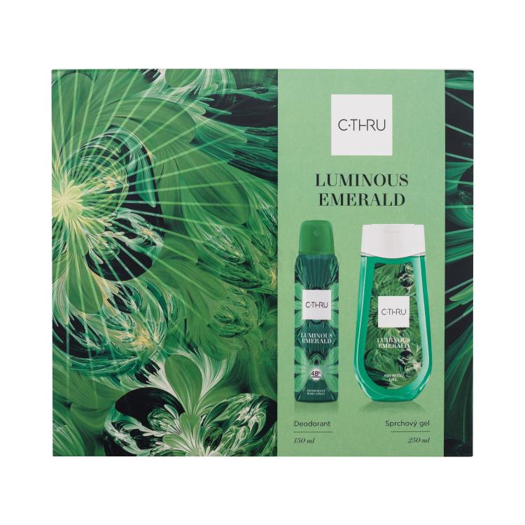 C-THRU Luminous Emerald Poklon set dezodorans 150 ml + gel za tuširanje 250 ml