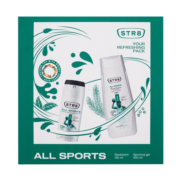 STR8 All Sports Poklon set antiperspirant 150 ml + gel za tuširanje 400 ml