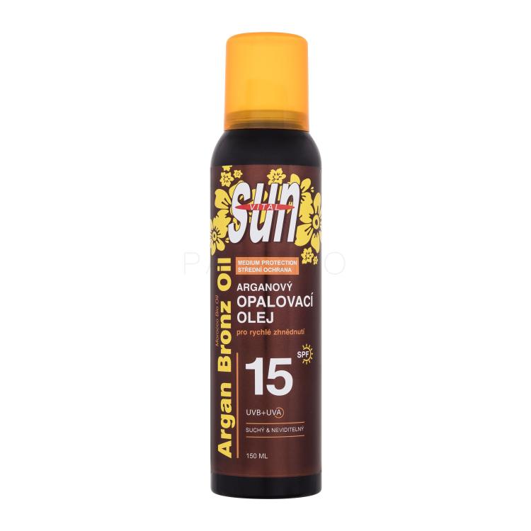 Vivaco Sun Argan Bronz Oil Spray SPF15 Proizvod za zaštitu od sunca za tijelo 150 ml