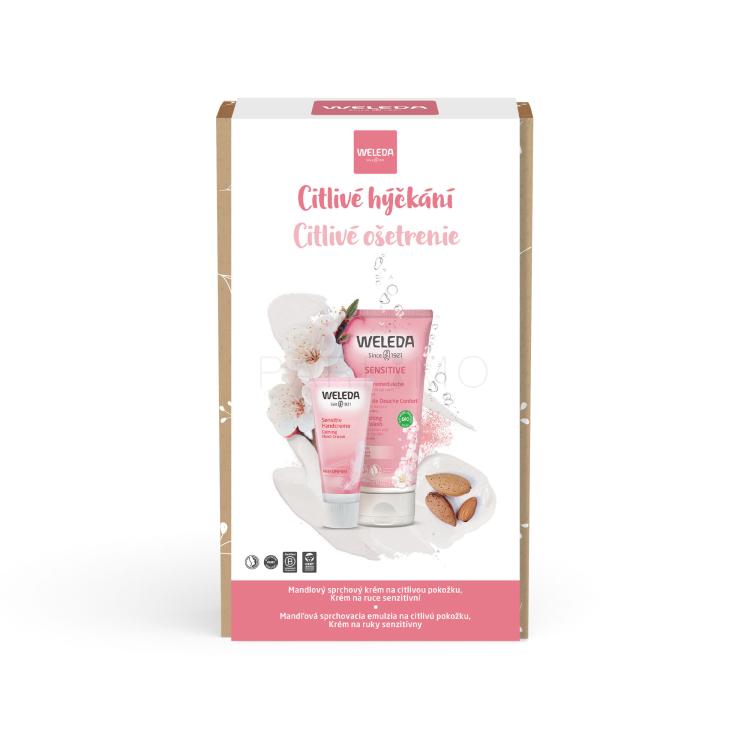 Weleda Almond Poklon set krema za tuširanje Almond Sensitive Shower Cream 200 ml + krema za ruke Sensitive Hand Cream 50 ml