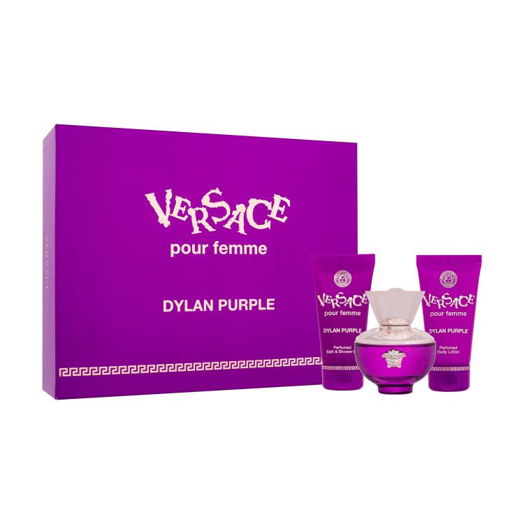 Versace Pour Femme Dylan Purple Poklon set parfemska voda 50 ml + gel za tuširanje 50 ml + losion za tijelo 50 ml