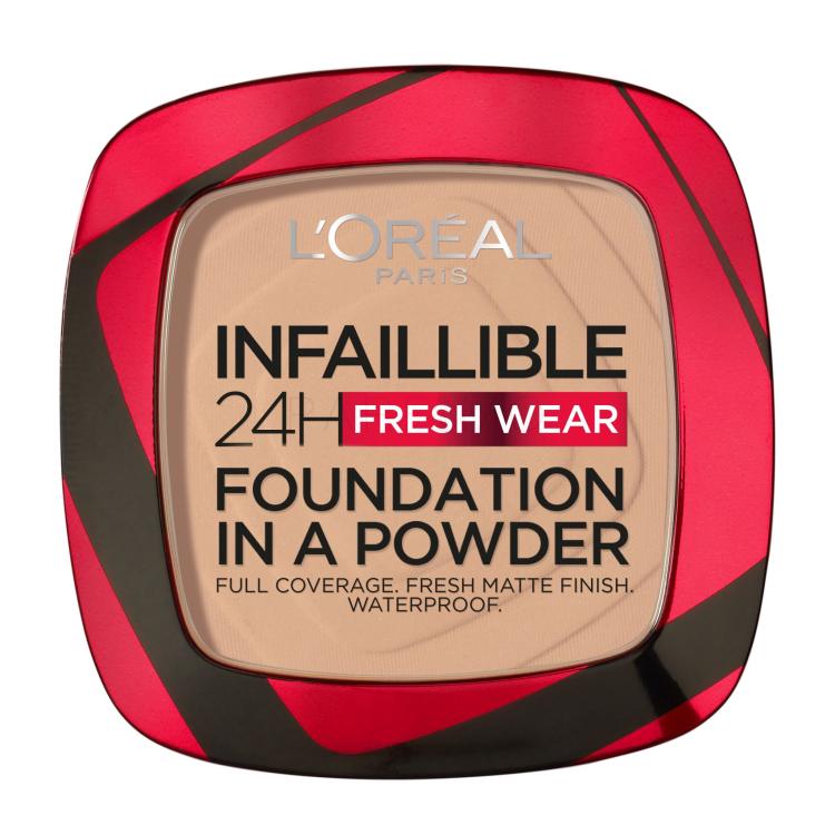 L&#039;Oréal Paris Infaillible 24H Fresh Wear Foundation In A Powder Puder za žene 9 g Nijansa 130 True Beige