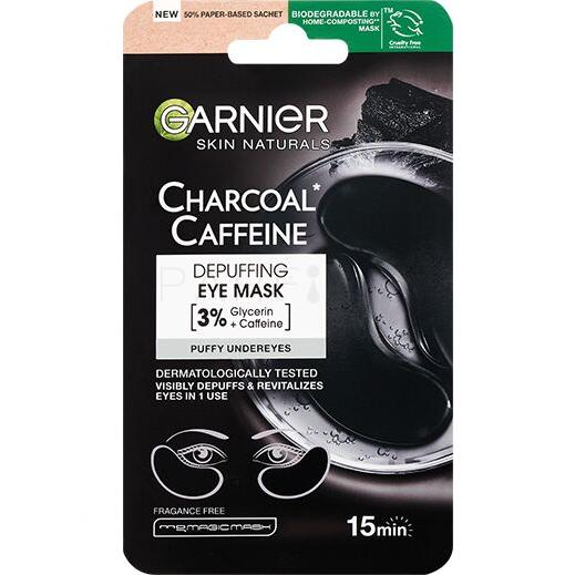 Garnier Skin Naturals Charcoal Caffeine Depuffing Eye Mask Maska za područje oko očiju za žene 5 g