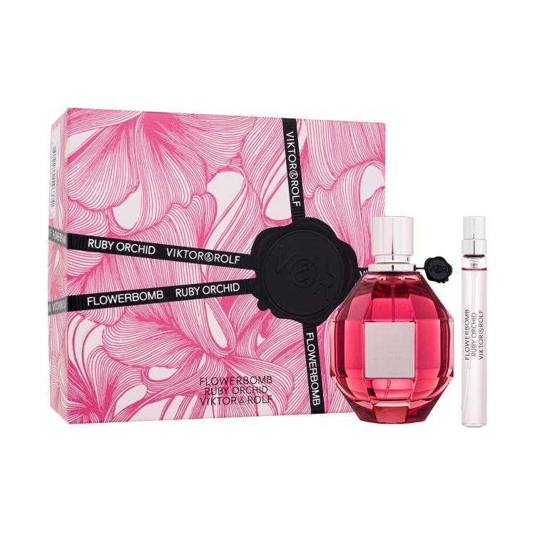 Viktor &amp; Rolf Flowerbomb Ruby Orchid Poklon set parfemska voda 100 ml + parfemska voda 10 ml