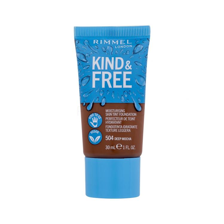 Rimmel London Kind &amp; Free Skin Tint Foundation Puder za žene 30 ml Nijansa 504 Deep Mocha