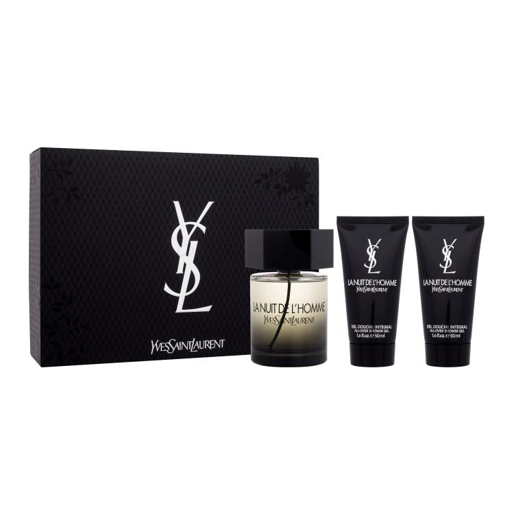 Yves Saint Laurent La Nuit De L&#039;Homme Poklon set toaletna voda 100 ml + gel za tuširanje 2 x 50 ml